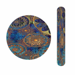 Metal Nail File and Mirror Set with Persian Inspired Sama Pattern