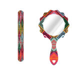 Metal Nail File and Mirror Set with Persian Inspired Pattern