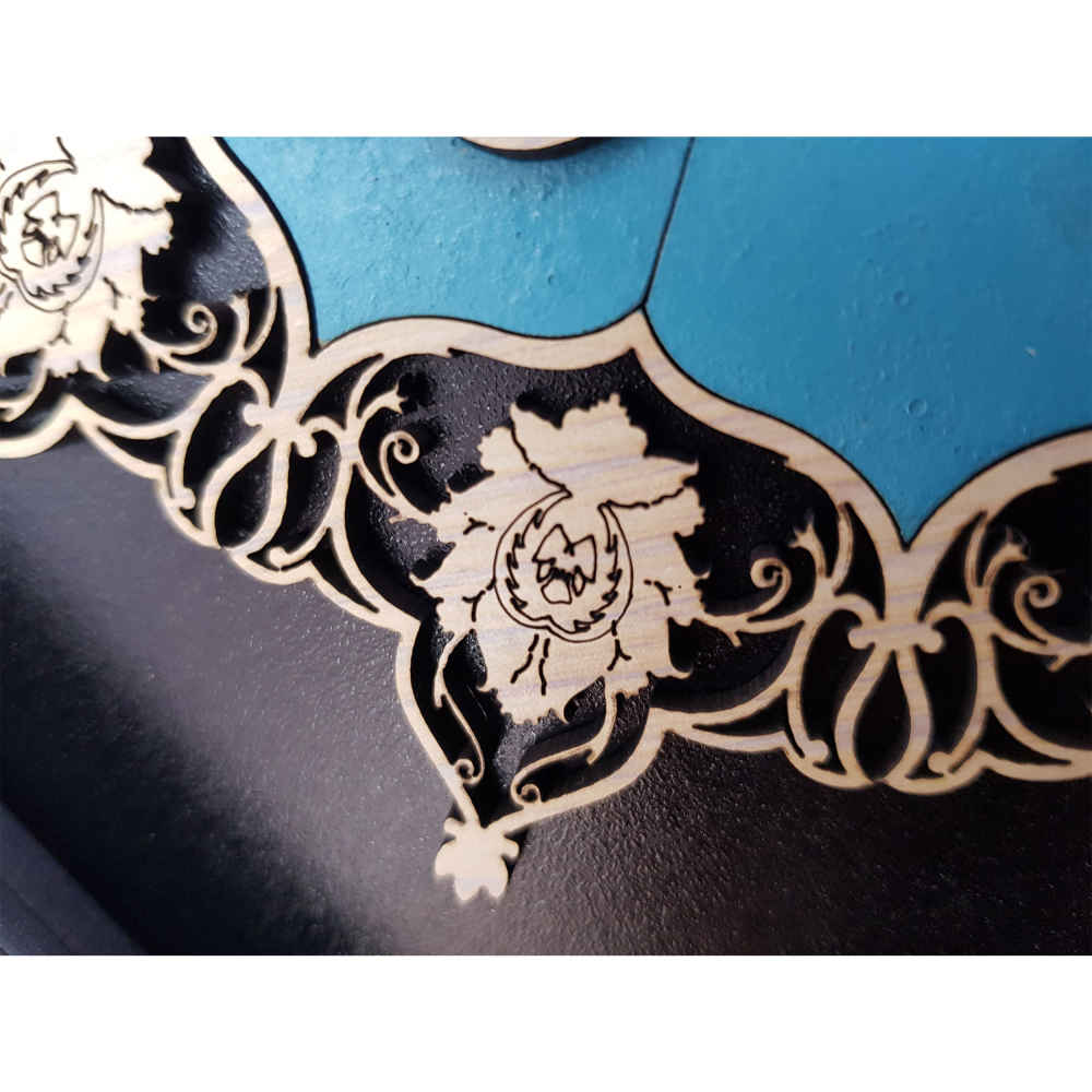 Framed Islamic Calligraphy Marquetry Wood Inlay Art Van Yakad