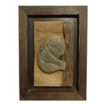Framed Wood Carved Art Animal Themed Koala