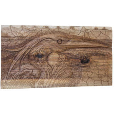Carved Wood Wall Art Model Pelikan