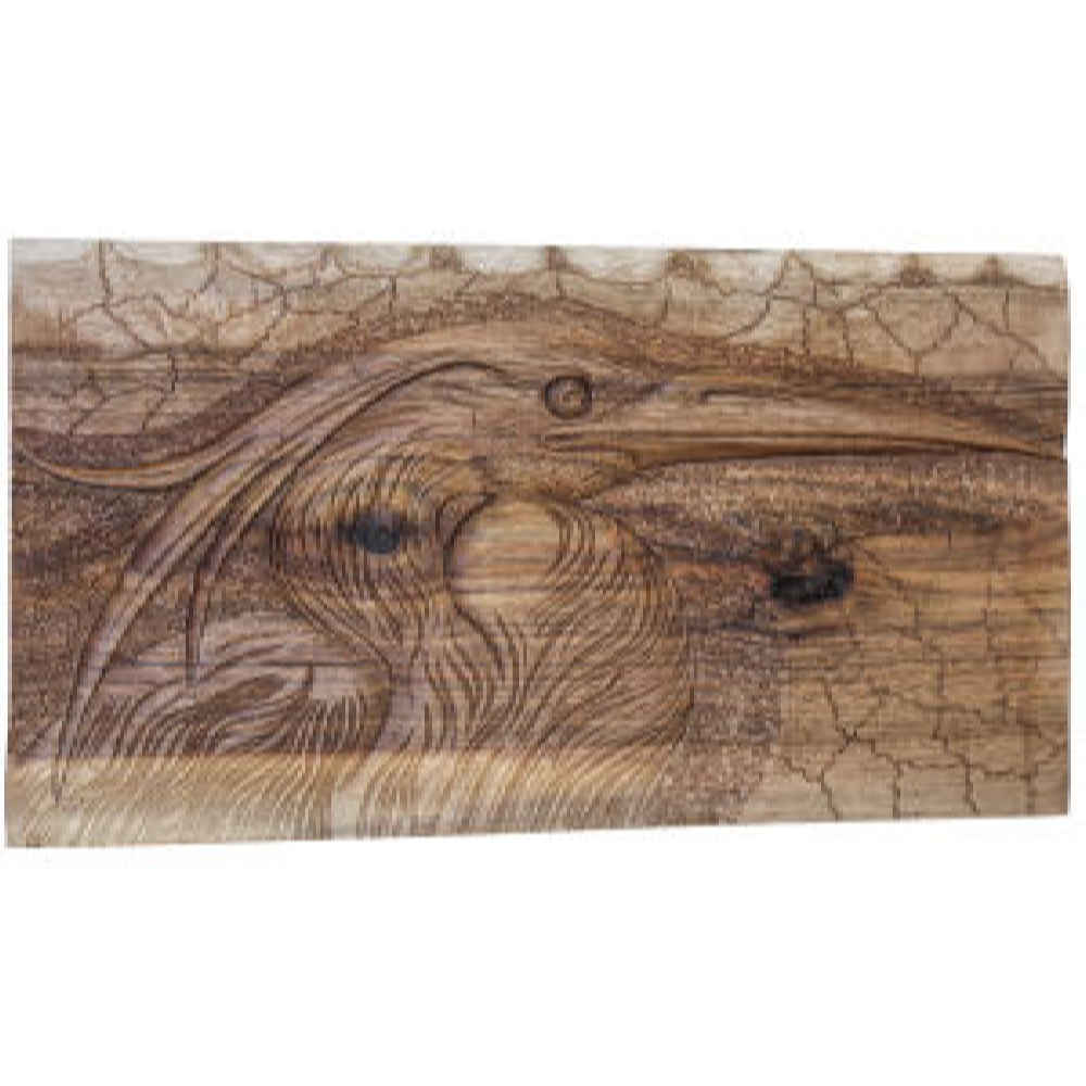 Carved Wood Wall Art Model Pelikan