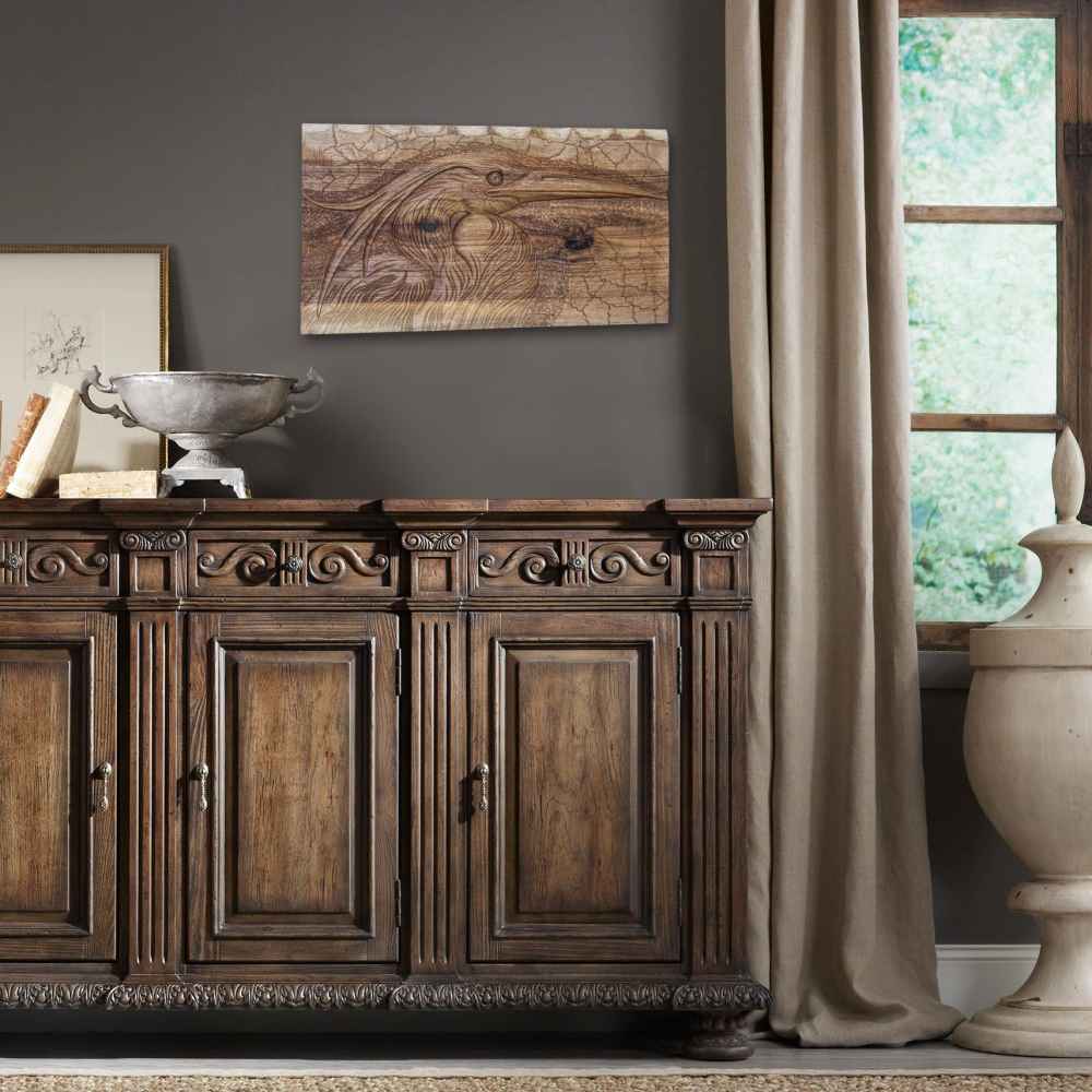 Carved Wood Wall Art Model Pelikan