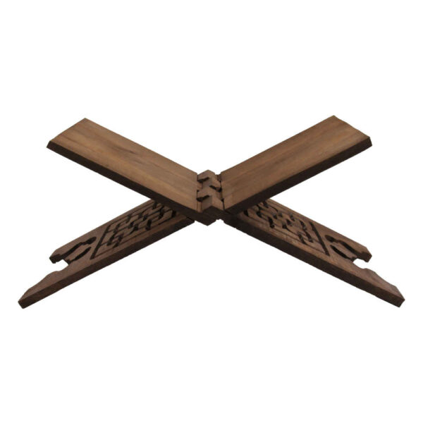 Foldable Wooden Quran Rehal Stand Holder with Islamic-Inspired Pattern