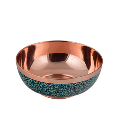 Decorative Bowl Persian Artisan-Crafted Turquoise Inlay Vina