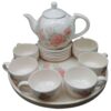 Victorian Porcelain Tea Set Model Bahar with Teapot and Saucer