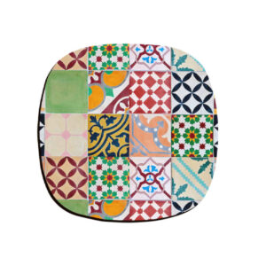 Drink Coaster Set With Persian Inspired Artistic Design Colorful Tiles
