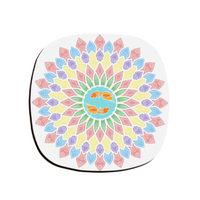 Artistic Drink Coaster Set with the Design Naghashi