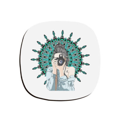 Artistic Drink Coaster Set with the Design Mandala