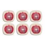 Artistic Drink Coaster Set with the Design Nargol