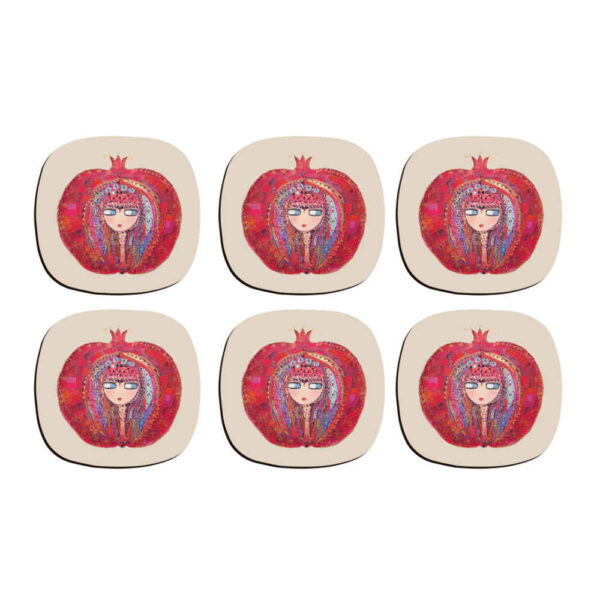 Artistic Drink Coaster Set with the Design Nargol