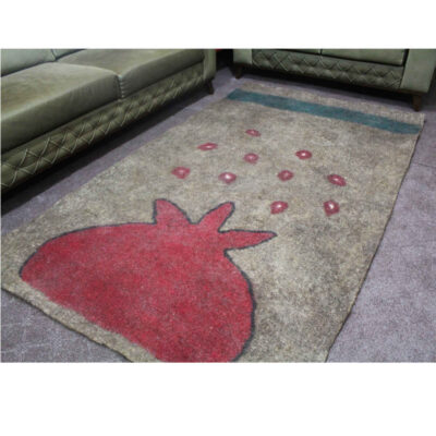 Persian Wool Felt Rug 100% Natural and Handmade Anar