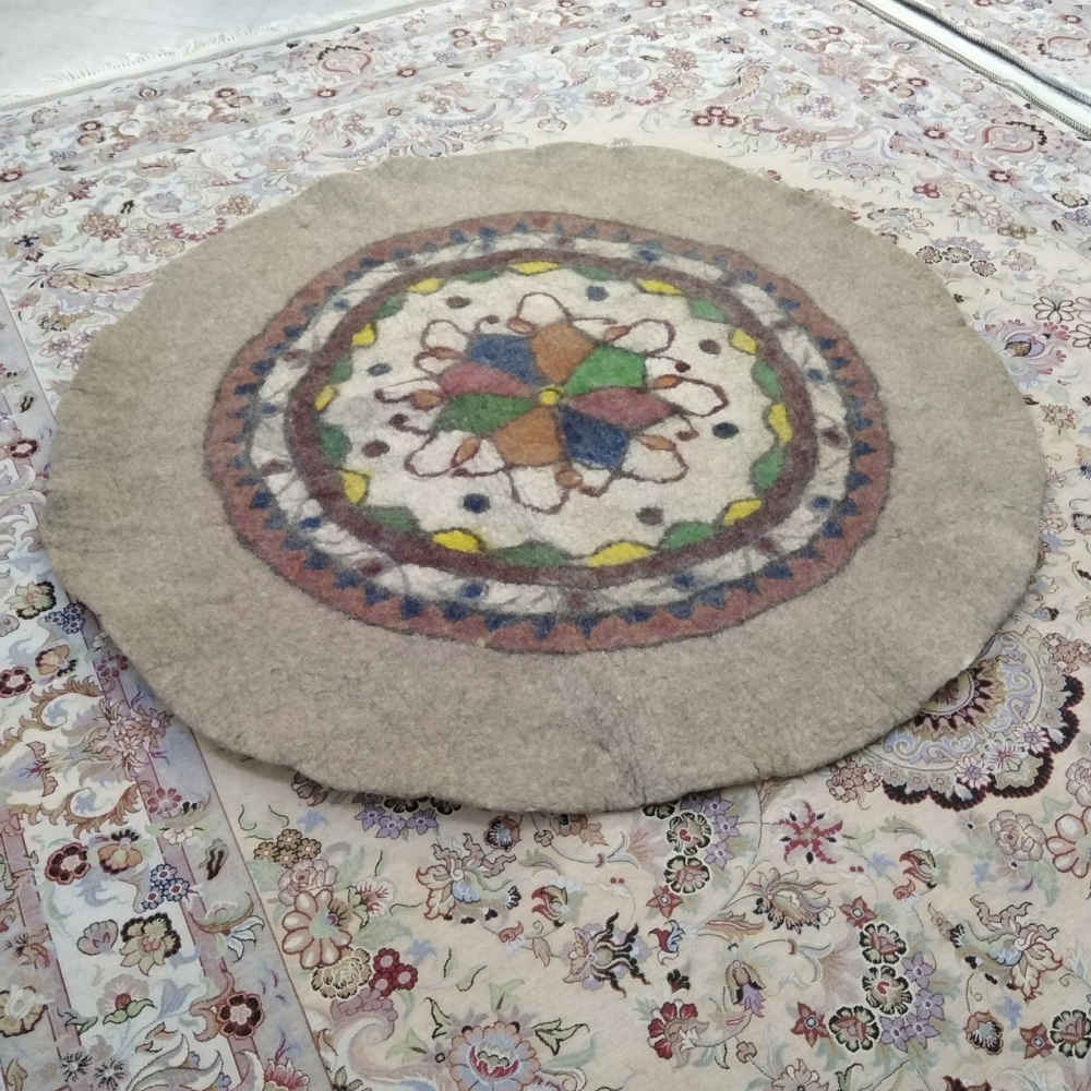 Persian Wool Felt Rug 100% Natural and Handmade Gerd