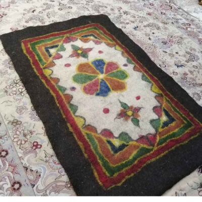 Persian Wool Felt Rug 100% Natural and Handmade Mana