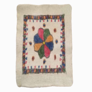 Iranian Handmade Wool Felt Rug Model Riha