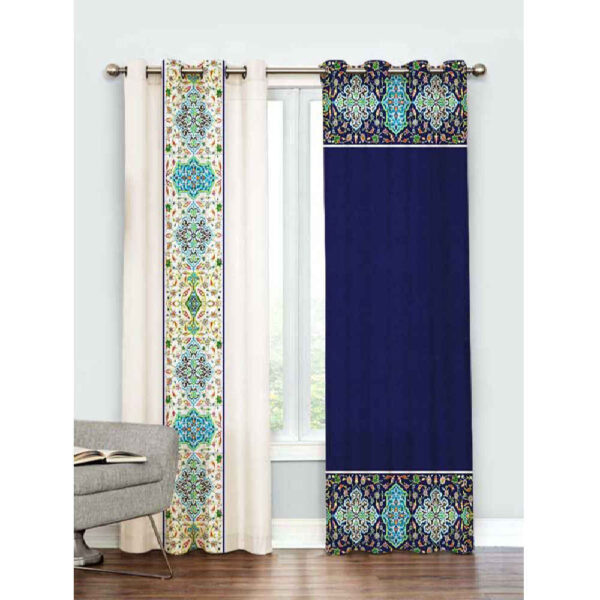 Printed Velvet Eyelet Curtain – Afsoon
