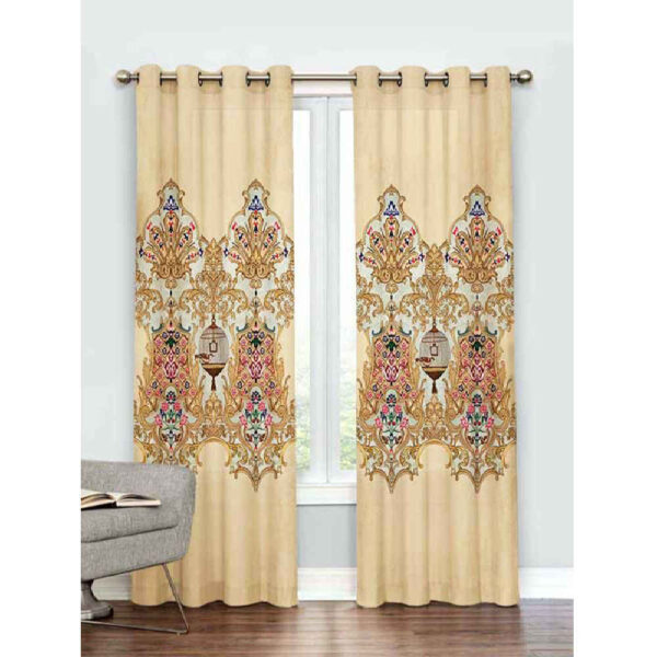 Printed Velvet Eyelet Curtain – Bird