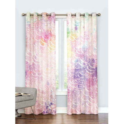 Printed Velvet Persian Eyelet Curtain – Calligraphy Poem