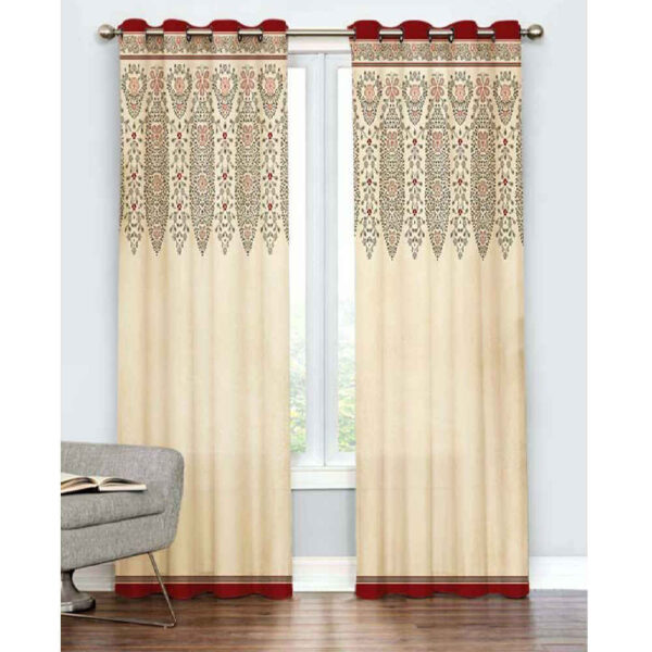 Printed Velvet Eyelet Curtain – Goldar