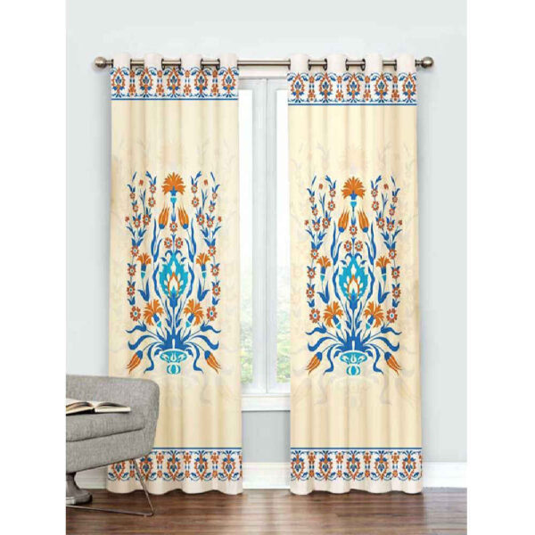 Printed Velvet Eyelet Curtain – Haleh