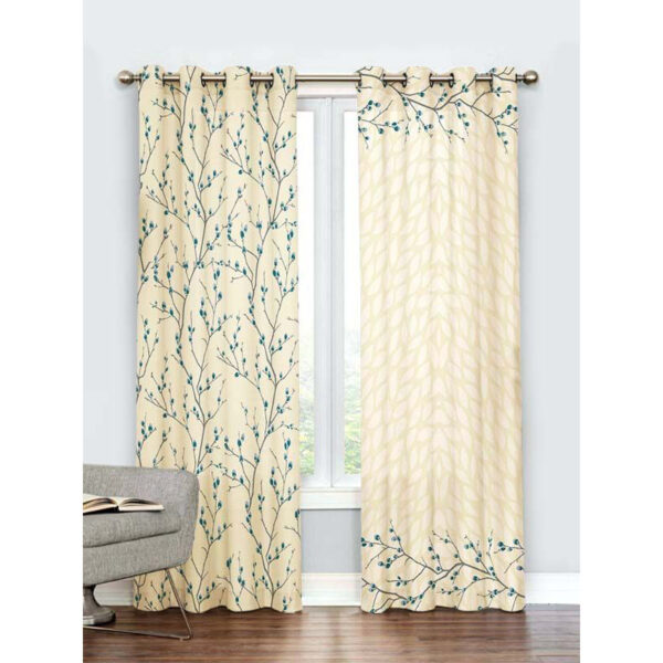 Printed Velvet Eyelet Curtain – Heaven