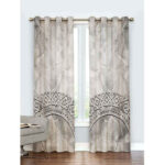 Printed Velvet Eyelet Curtain – Circle