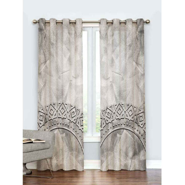 Printed Velvet Eyelet Curtain – Circle