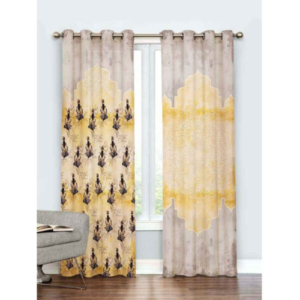 Printed Velvet Persian Eyelet Curtain – Qajari