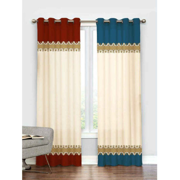 Printed Velvet Eyelet Curtain – Tiara