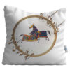 Persian Velvet Cushion Cover - Horses Design (Set of 2)