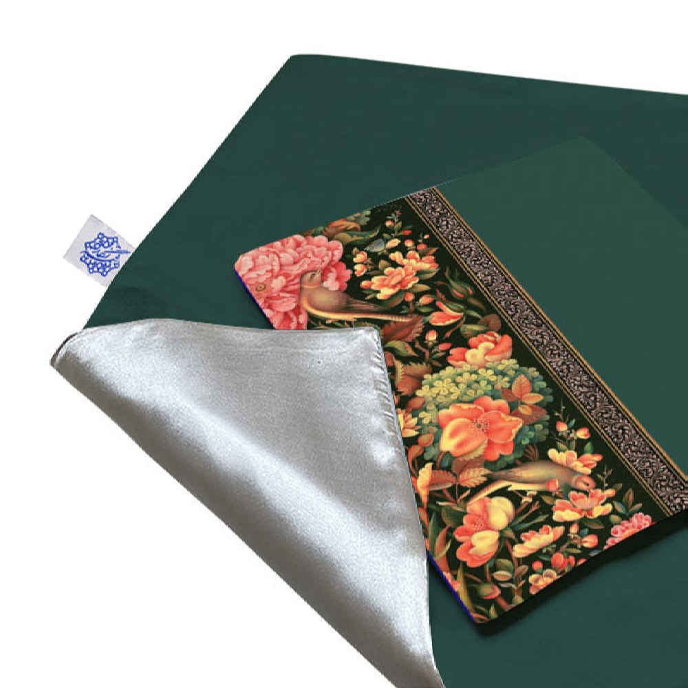 Travel Prayer Mat for Muslim Pocket Sized & Portable Sajada Birds & Flowers