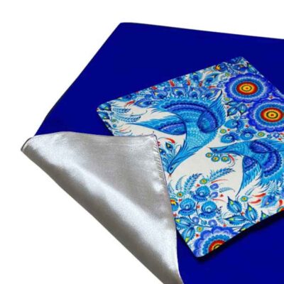 Travel Prayer Mat for Muslim Pocket Sized & Portable Sajada Dark Blue