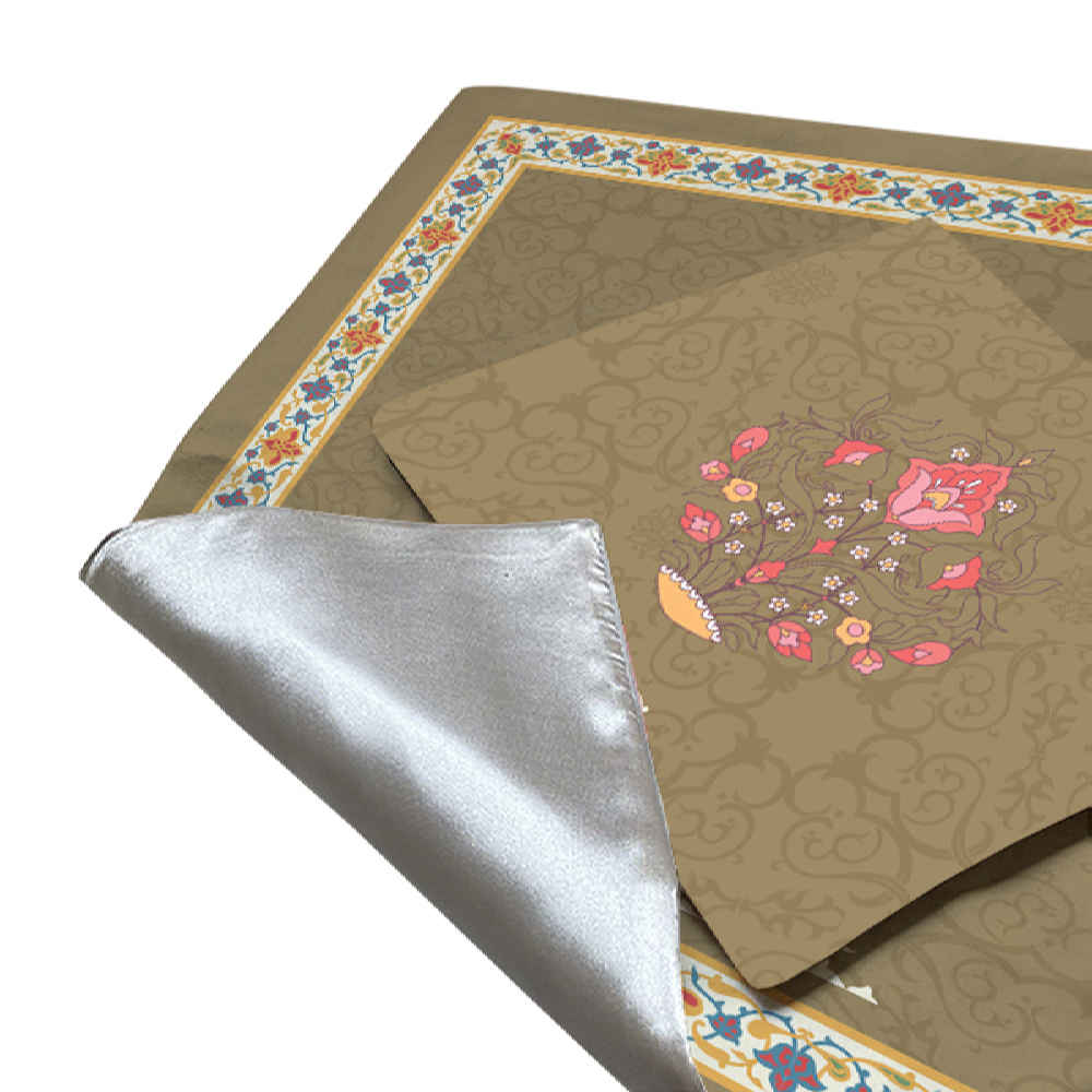 Travel Prayer Mat for Muslim Pocket Sized & Portable Sajada Eslimi Design