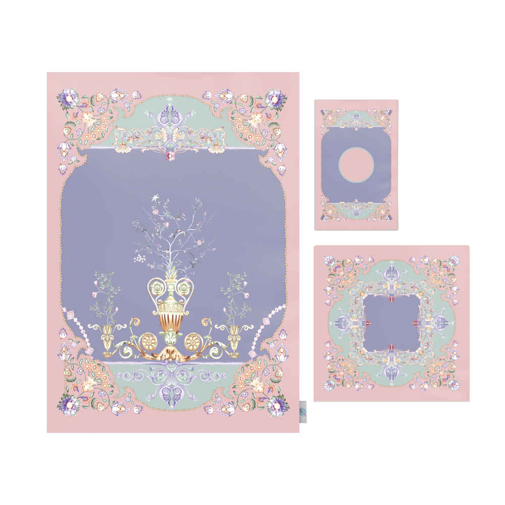 Islamic Prayer Mat Velvet Sajadah Lightweight with Eslimi Design