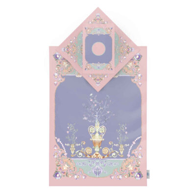 Islamic Prayer Mat Velvet Sajadah Lightweight with Eslimi Design