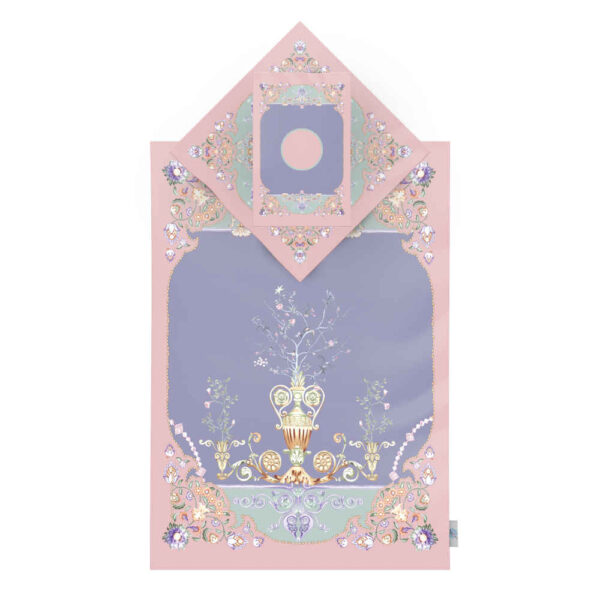 Islamic Prayer Mat Velvet Sajadah Lightweight with Eslimi Design