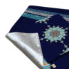 Islamic Prayer Mat Velvet Sajadah Lightweight Blue Eslimi Design
