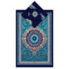 Islamic Prayer Mat Velvet Sajadah Lightweight Blue Eslimi Design