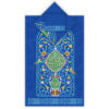 Islamic Prayer Mat Velvet Sajadah Lightweight Blue Mihrab