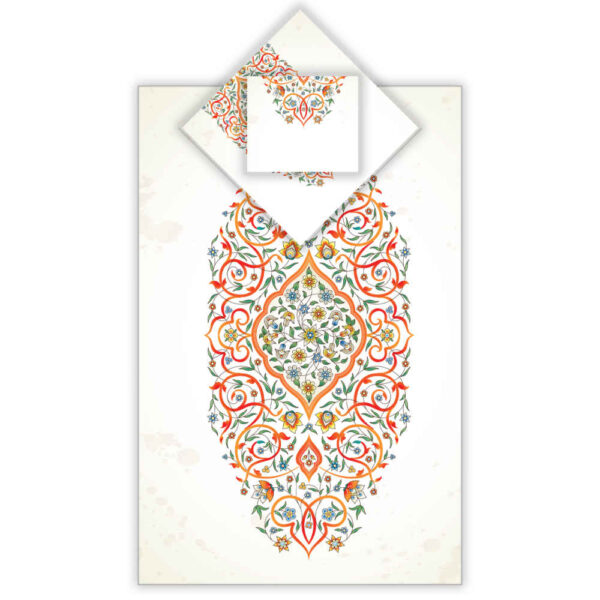 Islamic Prayer Mat Velvet Sajadah Lightweight with White