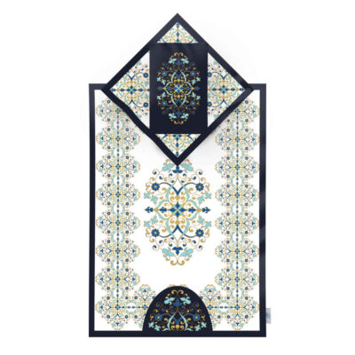 Islamic Prayer Mat Velvet Sajadah Lightweight with Eslimi Design