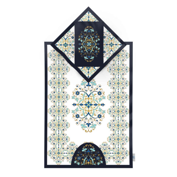 Islamic Prayer Mat Velvet Sajadah Lightweight with Eslimi Design