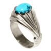 Persian Silver Ring with Neyshabur Turquoise Farima Kaveh