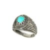 Persian Silver Ring with Neyshabur Turquoise Farima Mehran