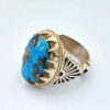 Persian Silver Ring with Neyshabur Turquoise Farima Farzad