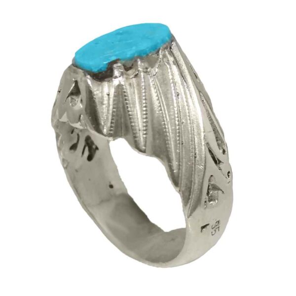 Persian Silver Ring with Neyshabur Turquoise Farima Vafa