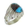 Handcrafted Persian Silver Ring with Neyshabur Turquoise Komeil