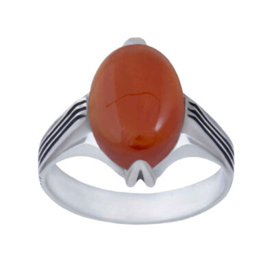 Persian Agate Silver Ring for Men Elegance Sima