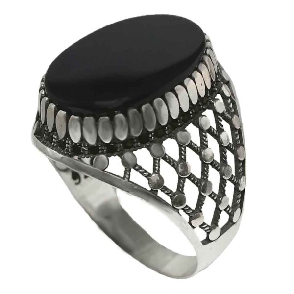 Persian Agate Silver Ring for Men Elegance Pedram
