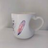 Persian Ceramic Coffee Mug with Heart Shaped Handle